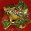 Conchiglioni ripieni di besciamella e spinaci